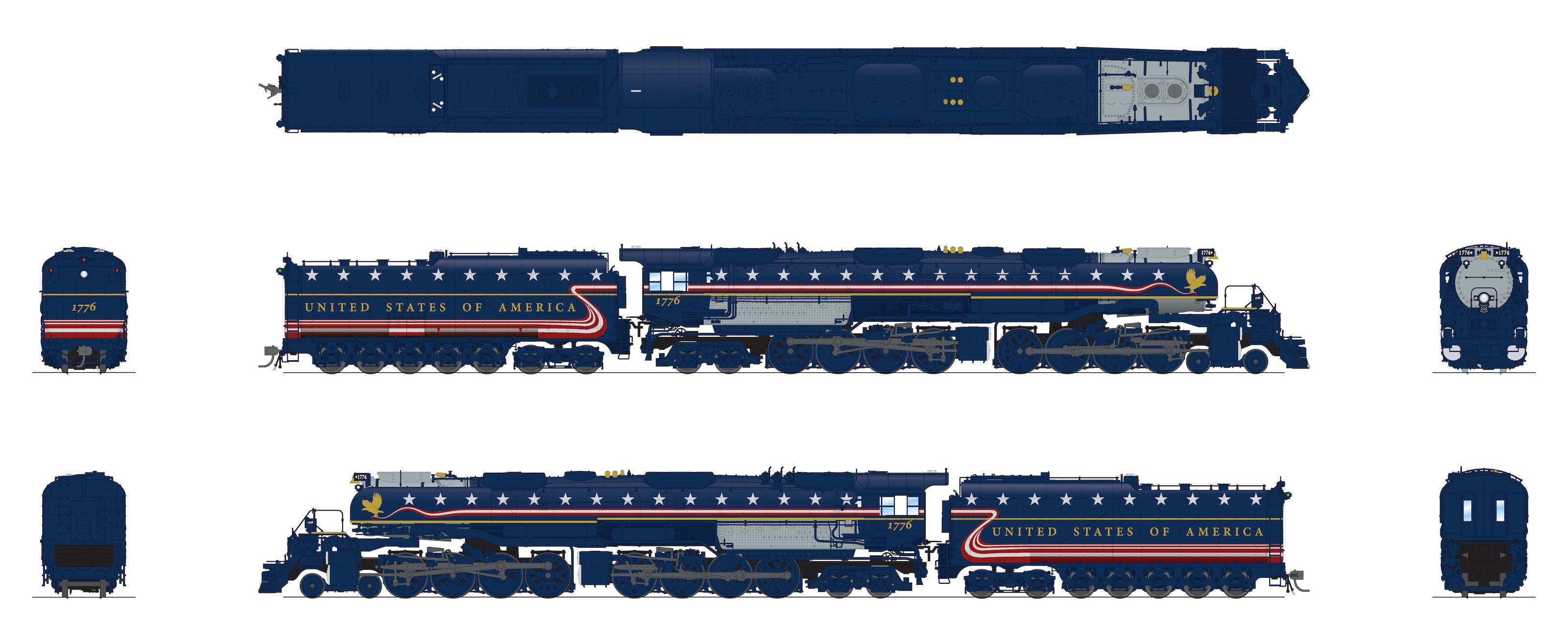 10614 UP Big Boy 4-8-8-4, #1776, AFT 250 Fantasy Appearance, Paragon4 Sound/DC/DCC, Smoke, HO