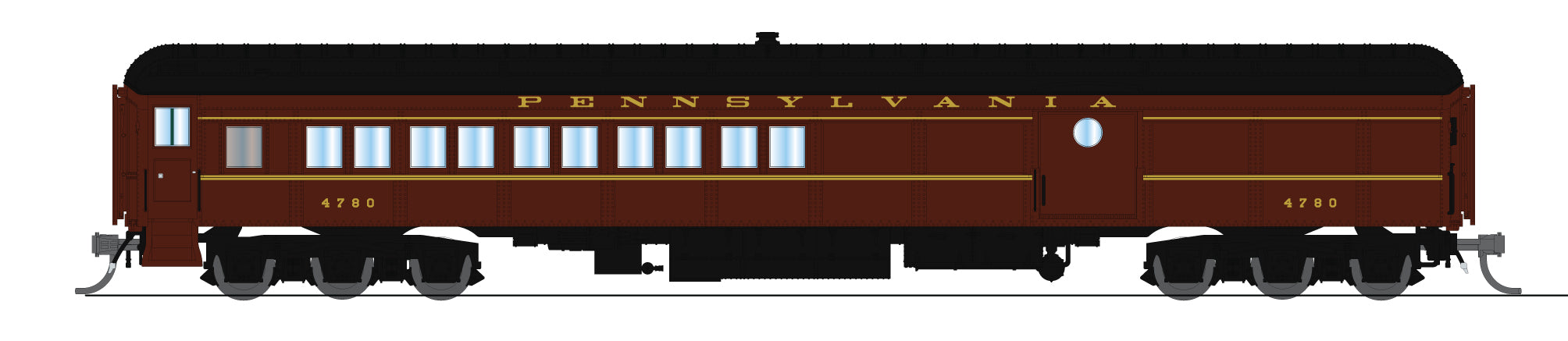 10655 PB70 Coach-Baggage Combine, PRR 4780, Late 1940's Paint, N Scale
