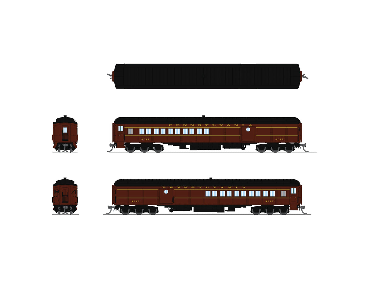 10656 PB70 Coach-Baggage Combine, PRR 5120, Late 1940's Paint, N Scale