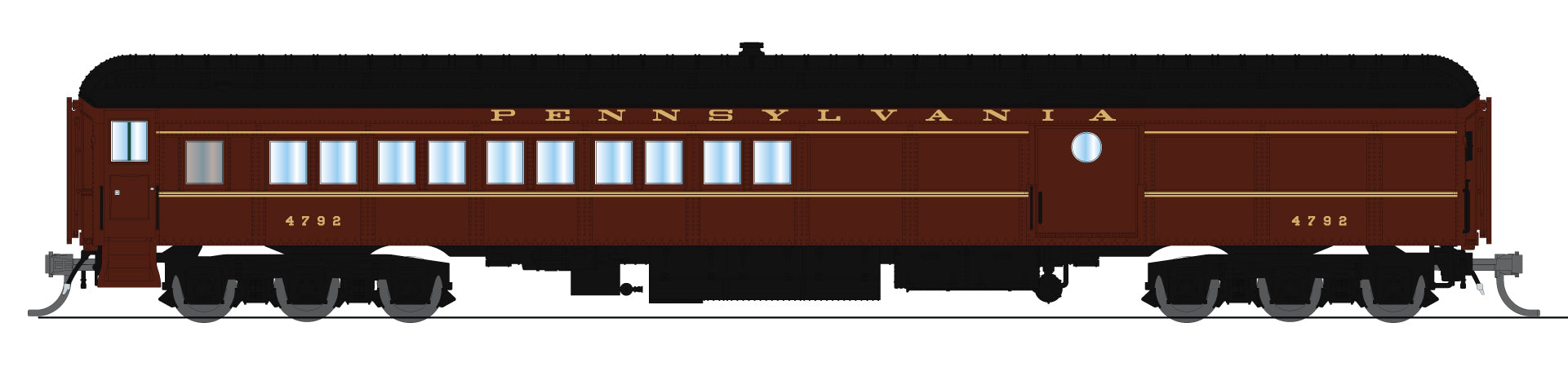 10658 PB70 Coach-Baggage Combine, PRR 5125, 1950's Paint, N Scale