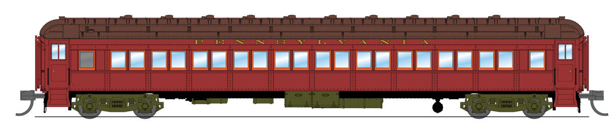 10650 PRR Heavyweight 5-Car Passenger Set, 1930's Era, N (PB70 #5034, P70 #823, P70 #989, P70 #1042, Z74d #120 "Pennsylvania")