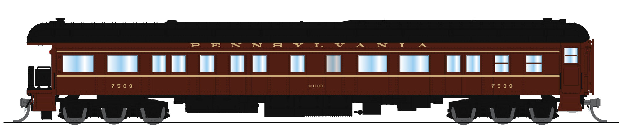 10665 Z74D Business Car, PRR 100, 1950's Appearance, N Scale