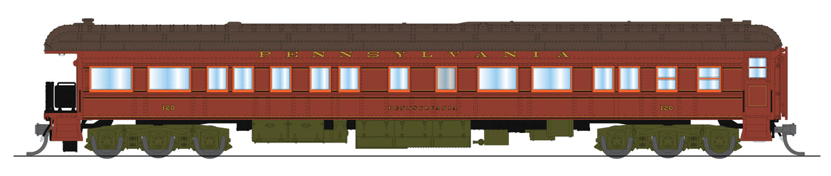 10650 PRR Heavyweight 5-Car Passenger Set, 1930's Era, N (PB70 #5034, P70 #823, P70 #989, P70 #1042, Z74d #120 "Pennsylvania")
