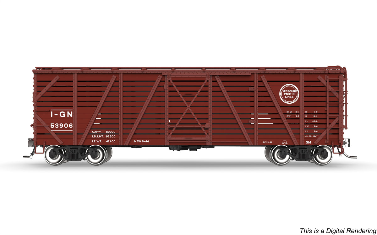 10696 40' Wood Stock Car, MP 53906, Cattle Sounds, HO Scale