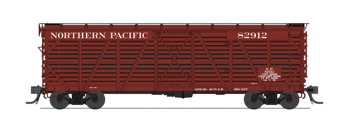 10701 40' Wood Stock Car, NP 82937, Hog Sounds, HO Scale