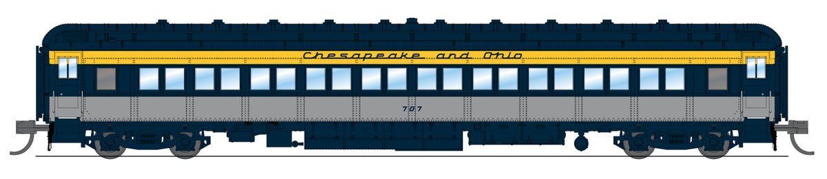 10760 C&O Heavyweight 5-Car Passenger Set, Tri-Color Scheme, N Scale