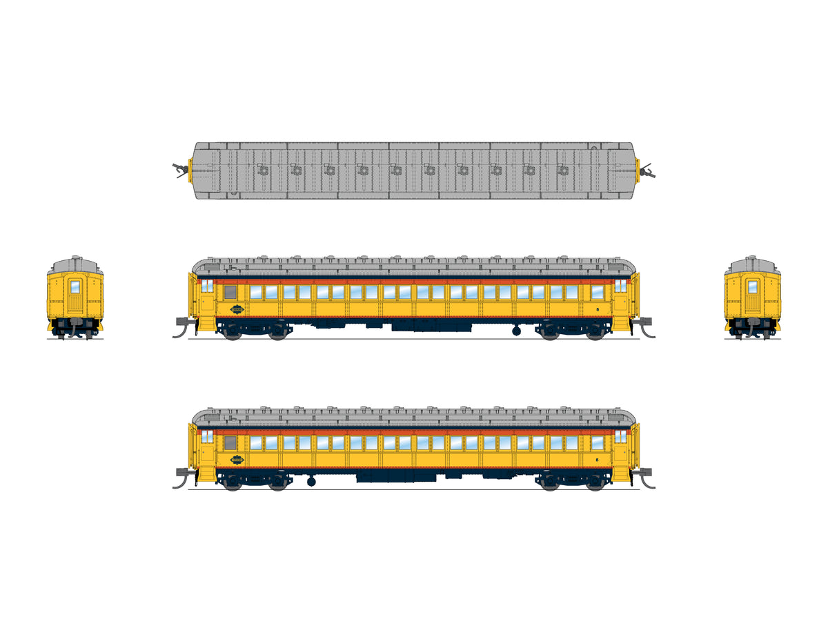 10761 CSS Heavyweight 5-Car Passenger Set, Chessie Steam Special, N Scale