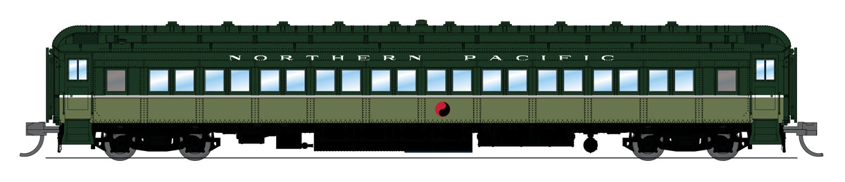 10763 NP Heavyweight 5-Car Passenger Set, Loewy Two-Tone Green, N Scale