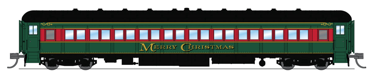 10764 Heavyweight 5-Car Passenger Set, Christmas Paint Scheme, N Scale