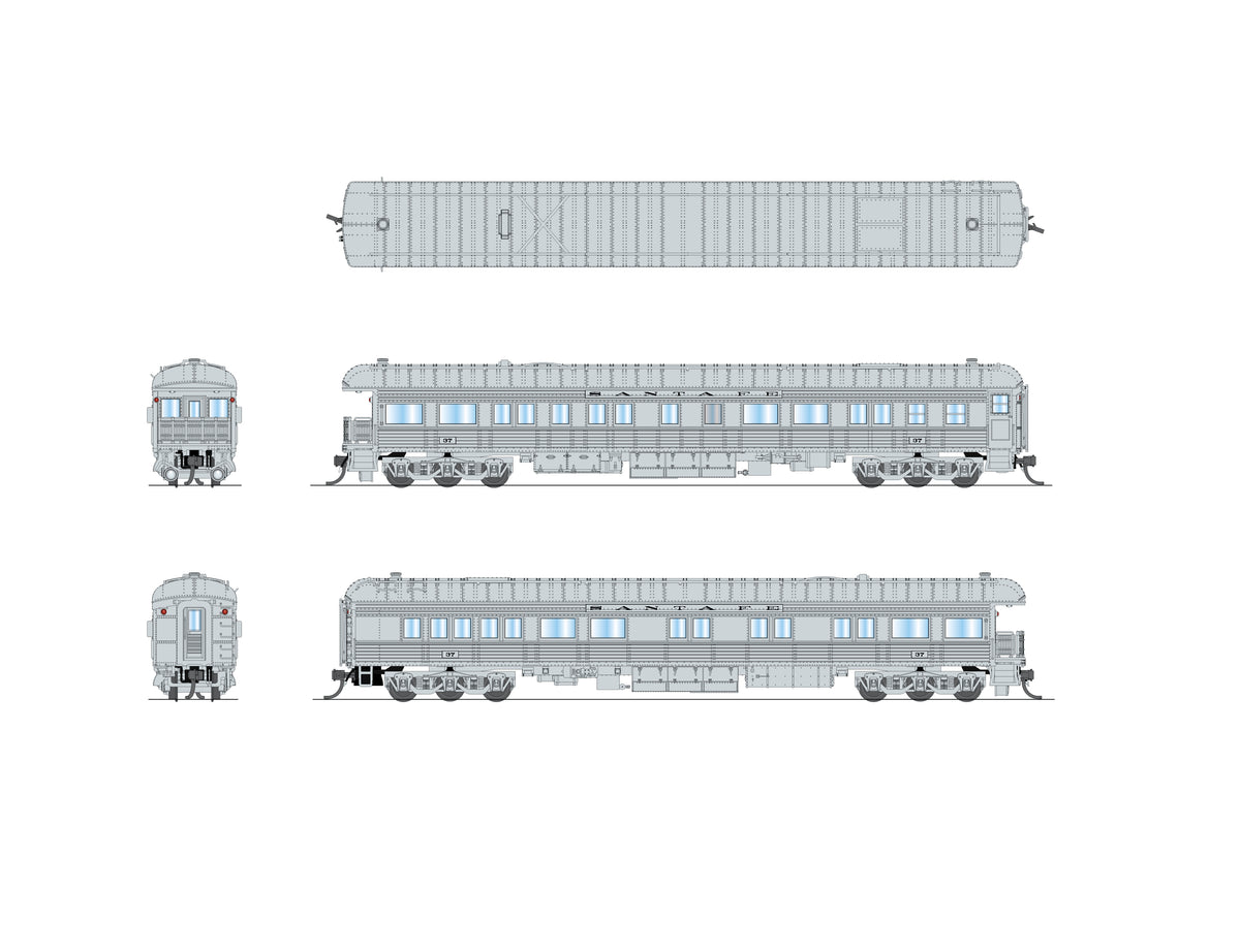 10770 ATSF Business Car #37, N Scale