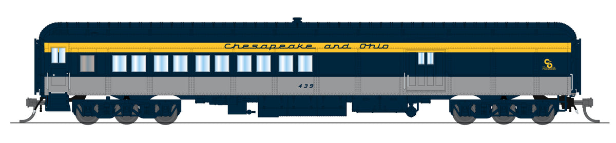 10794 C&O Coach-Baggage Combine, #439, Tri-Color Paint, N Scale