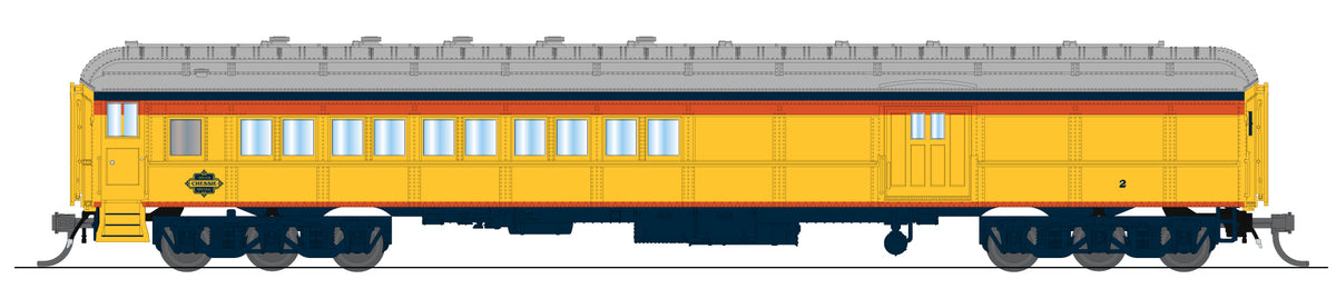 10796 CSS Coach-Baggage Combine, #2, Chessie Steam Special, N Scale
