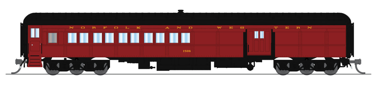 10799 N&W Coach-Baggage Combine, #1506, 1950's Appearance, N Scale