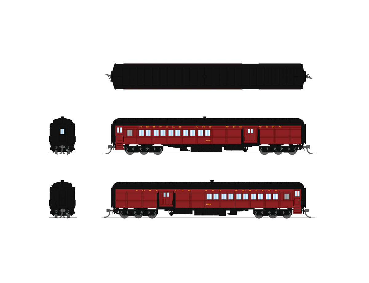 10799 N&W Coach-Baggage Combine, #1506, 1950's Appearance, N Scale