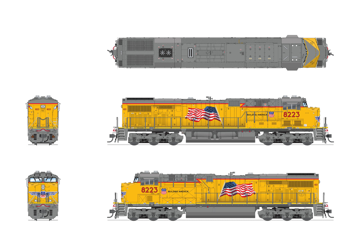 10829 GE ES44AC, UP 8200, Building America Scheme, No-Sound / DCC-Ready, HO