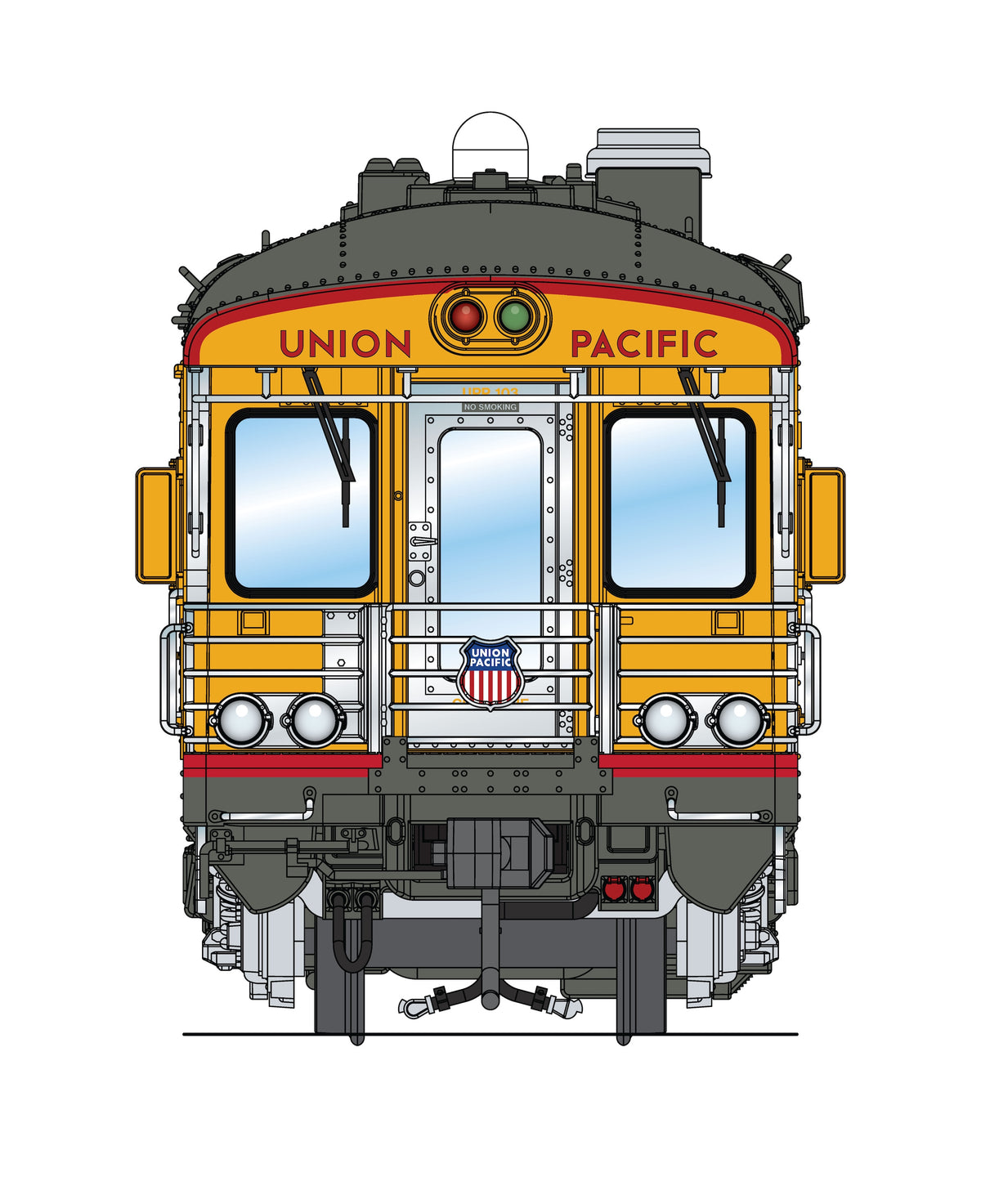 10840 Union Pacific Business Car, UP #103 "Cheyenne", UP Shield on Rear, HO Scale