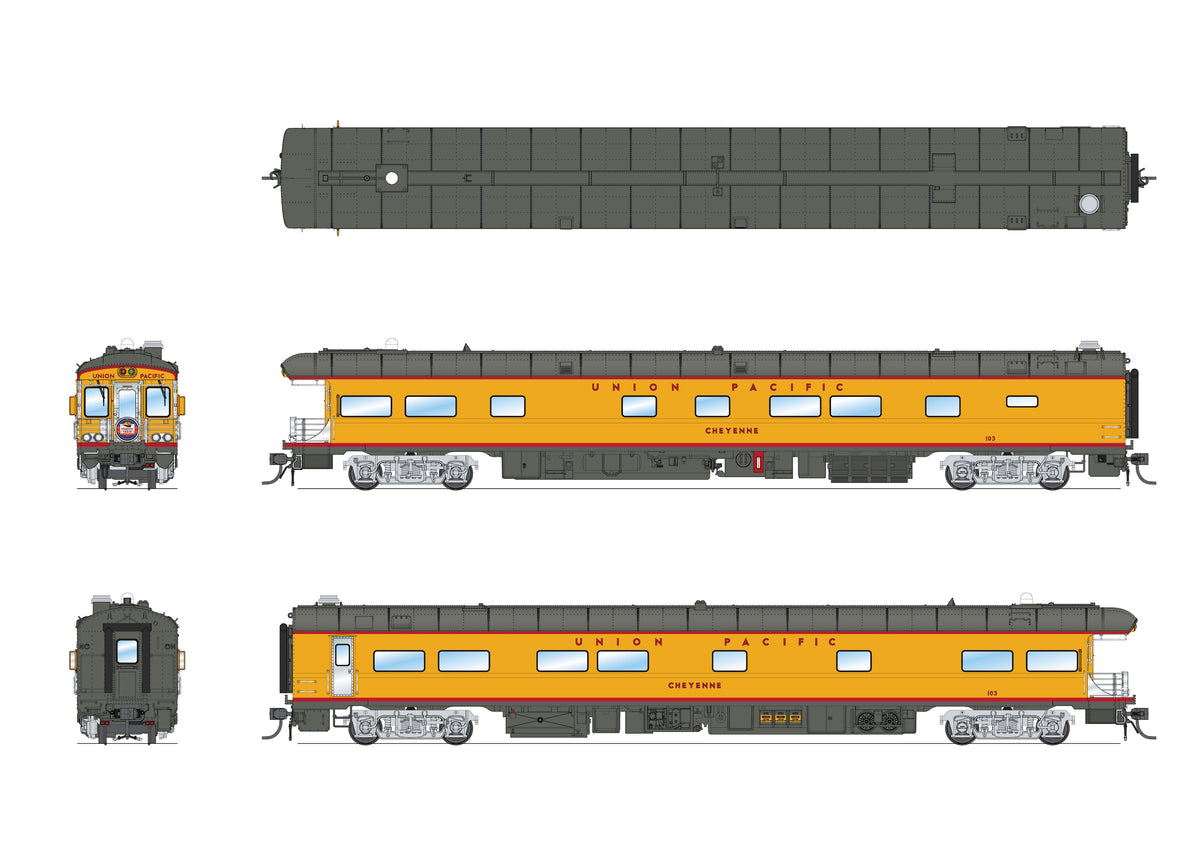 10845 Union Pacific Business Car, UP #103 "Cheyenne", 2014 Frontier Days Appearance, HO Scale