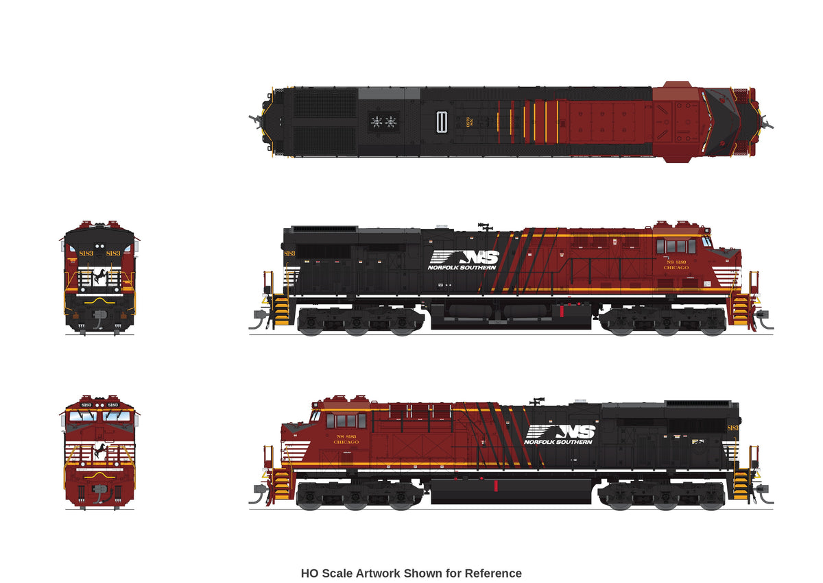 10872 GE ES44AC, NS #8183, "Chicago" Landmark Unit, Paragon4 Sound/DC/DCC, N