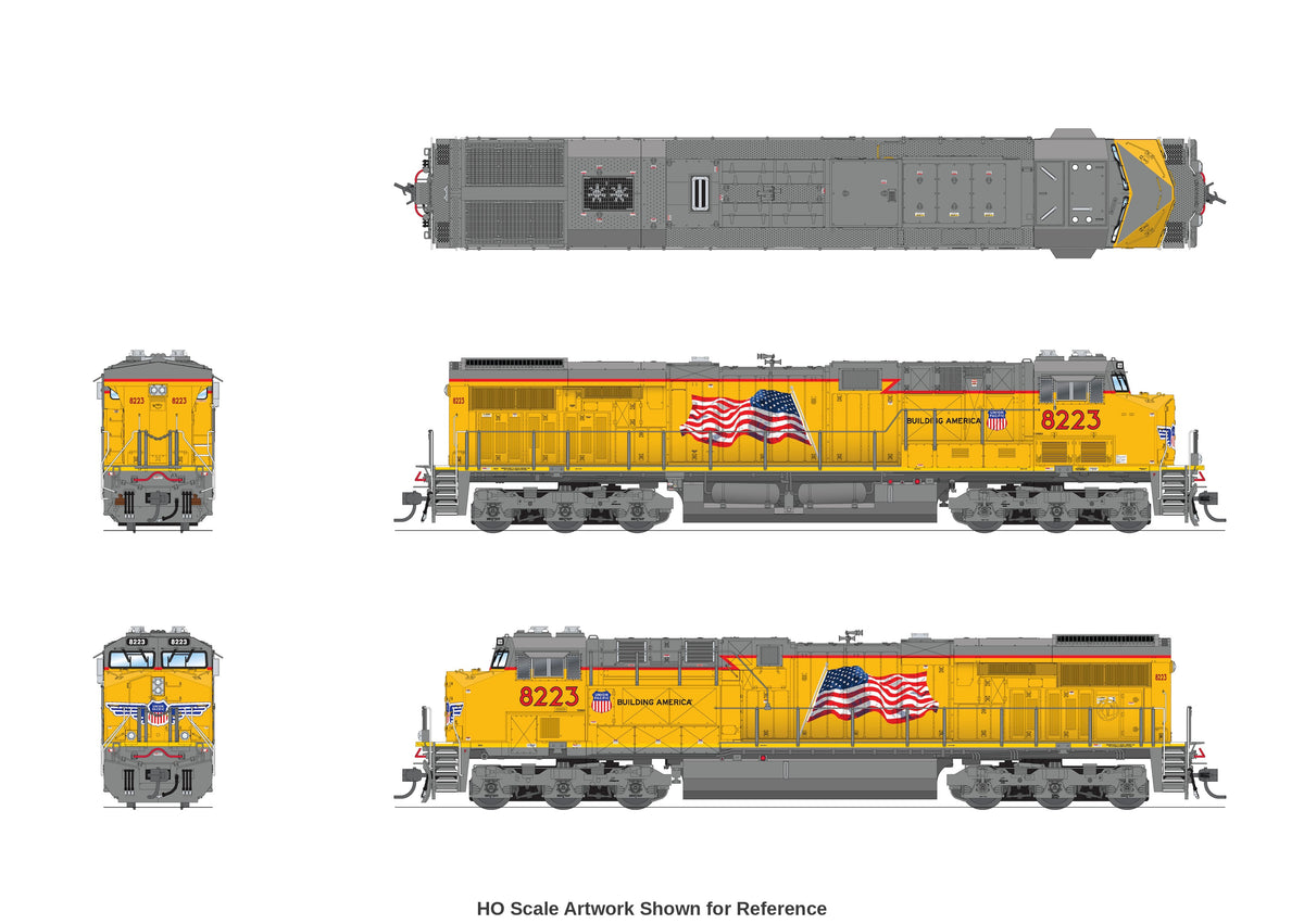 10888 GE ES44AC, UP 8223, Building America Scheme, Paragon4 Sound/DC/DCC, N