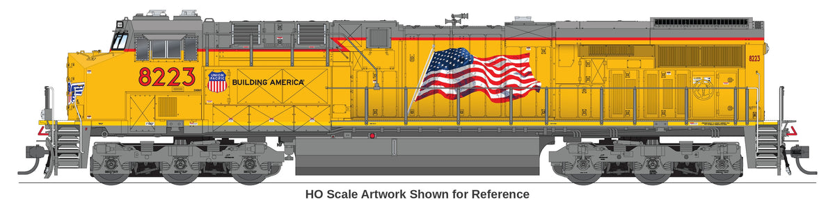 10890 GE ES44AC, UP 8200, Building America Scheme, Paragon4 Sound/DC/DCC, N
