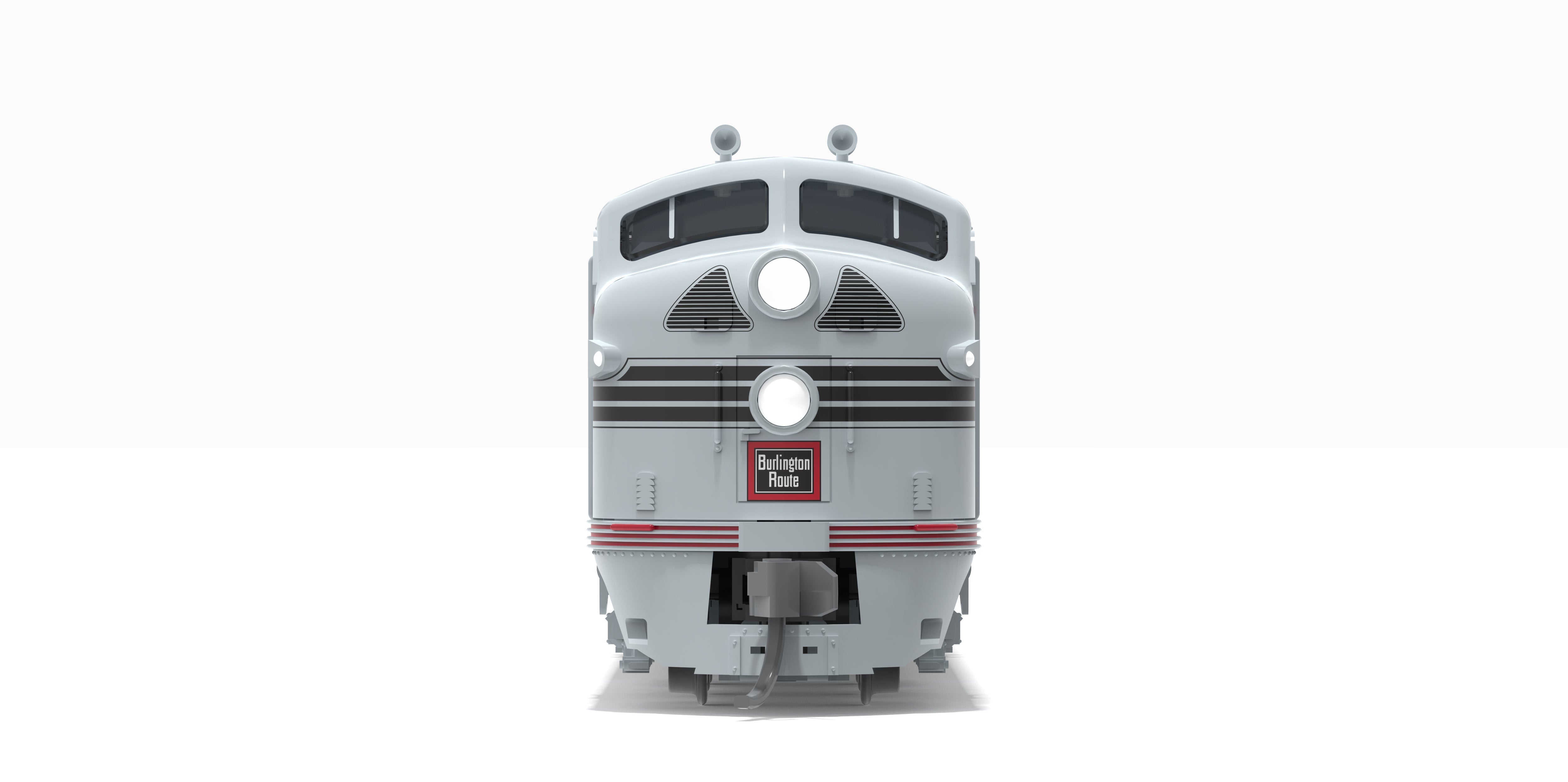10256 EMD E7A, CB&Q 9922A, Stainless w/ Black Stripes, No-Sound / DCC-Ready, N (Pioneer Trains Exclusive)