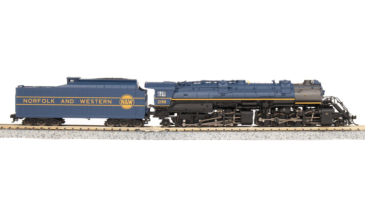 ***BLEMISHED (See photos, sold as-is) REFURBISHED BR7226 N&W Y6b 2-8-8-2, #2198, 1960's Blue, 22I tender, Paragon4 Sound/DC/DCC, N (Fantasy Paint Scheme)