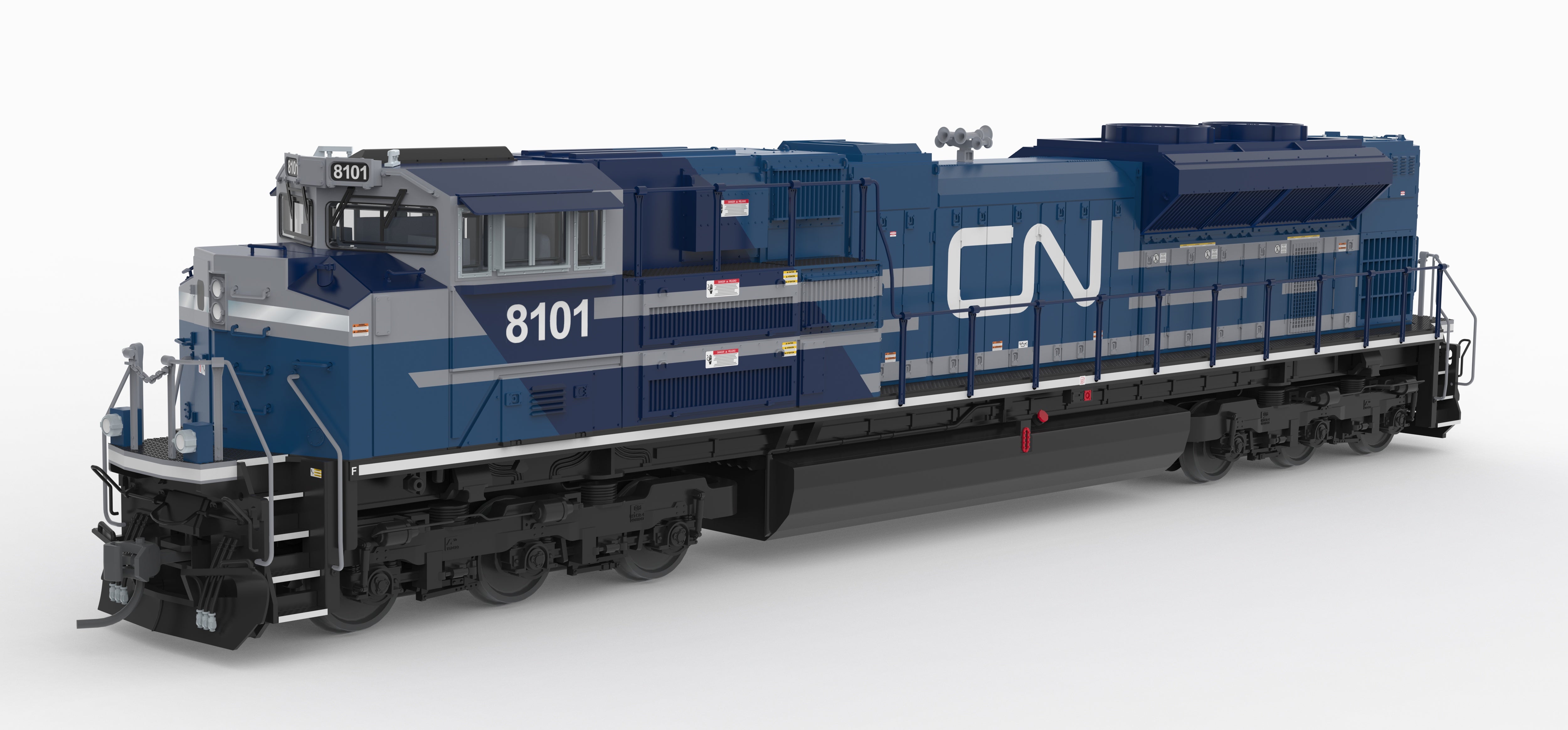 10428 EMD SD70ACe, CN 8102, Blue & White, No-Sound / DCC-Ready, HO