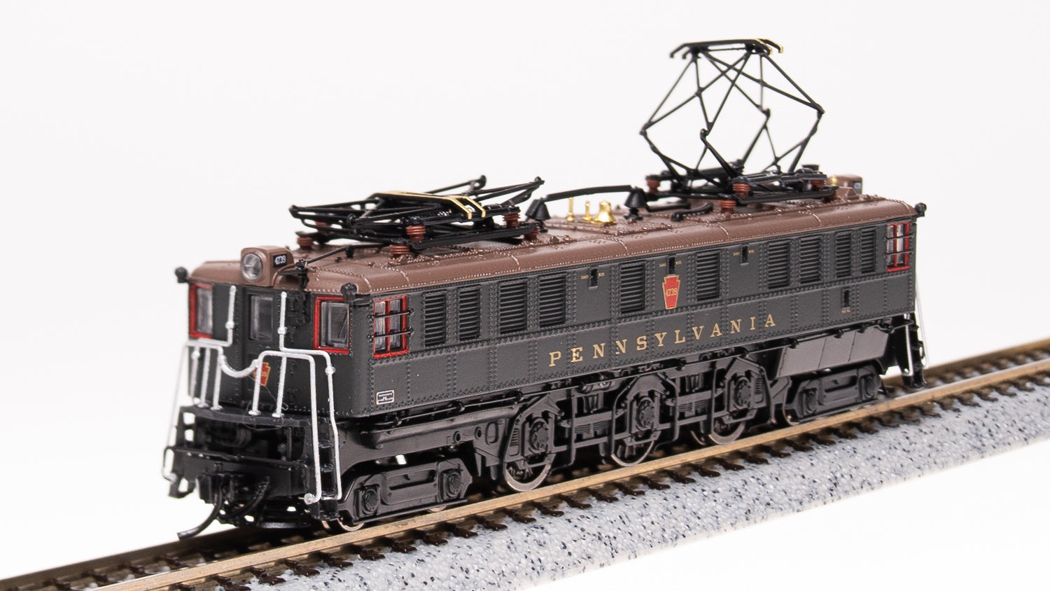 3950 PRR P5a Boxcab, #4739, 1930's Passenger Type, DGLE, Brown Roof, Gold Leaf Roman Lettering, Paragon4 Sound/DC/DCC, N Default Title