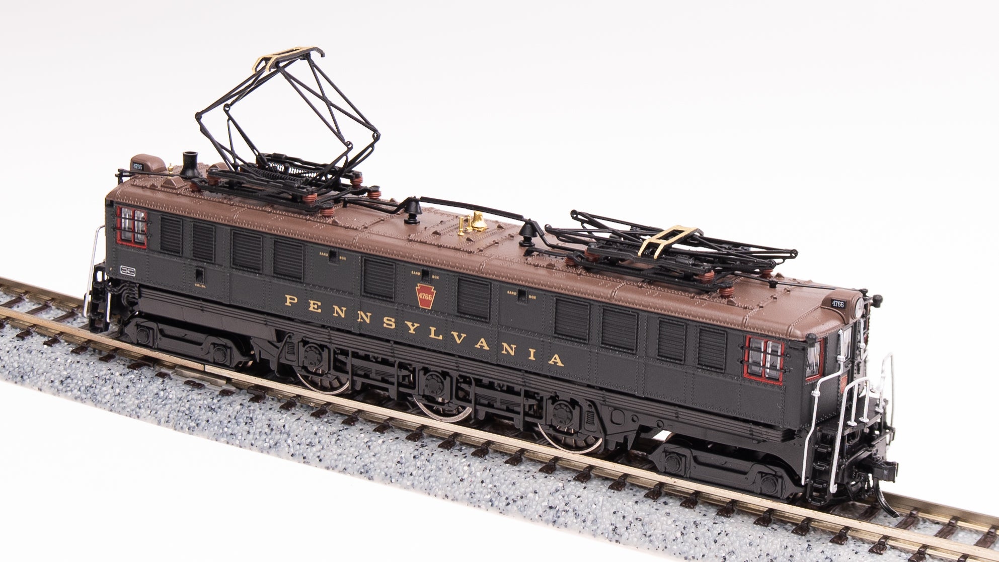 3952 PRR P5a Boxcab, #4766, 1930's Passenger Type, DGLE, Brown Roof, G