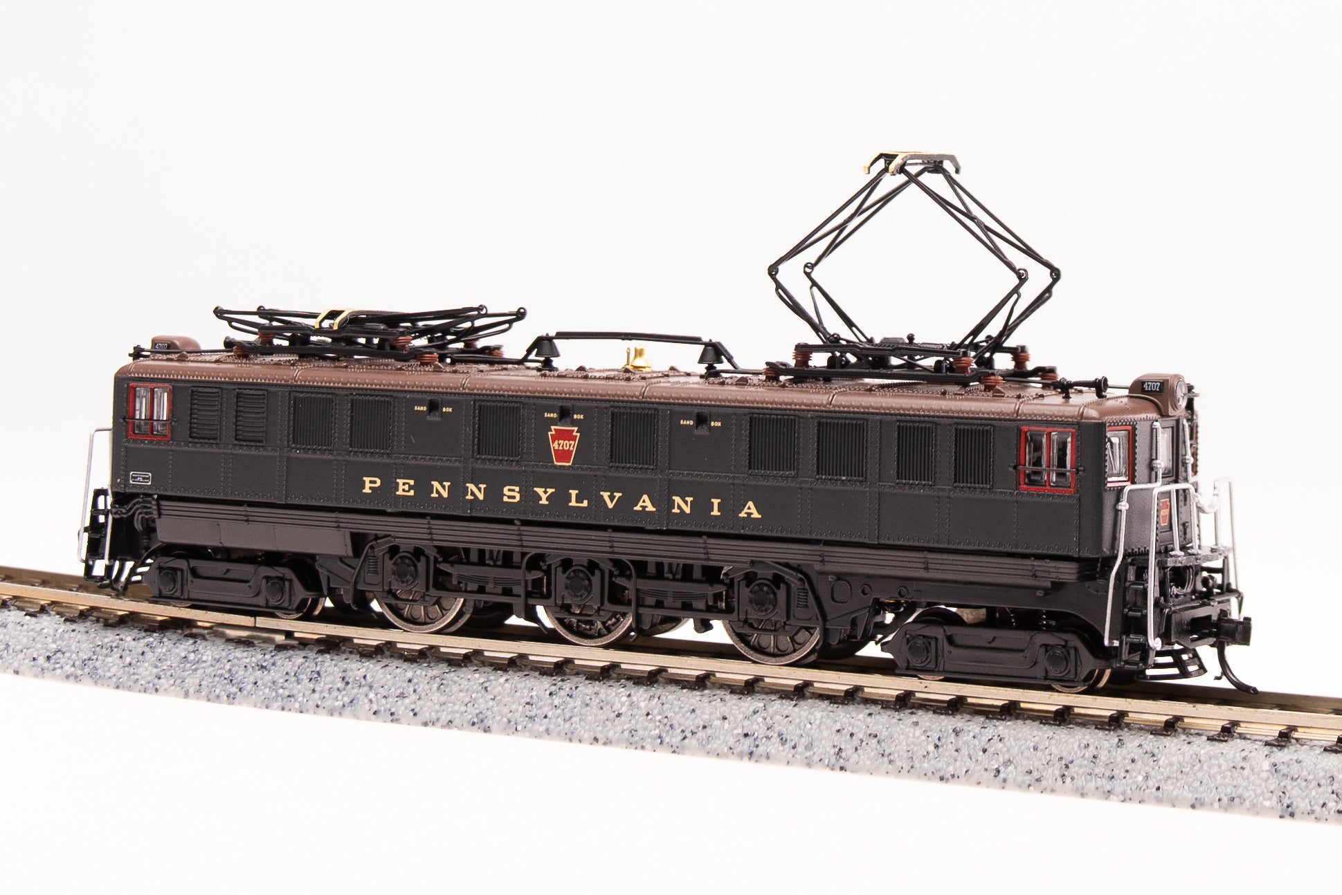 3953 PRR P5a Boxcab, #4707, Freight Type, DGLE, Brown Roof, Buff Yellow Roman Lettering, Paragon4 Sound/DC/DCC, N Default Title