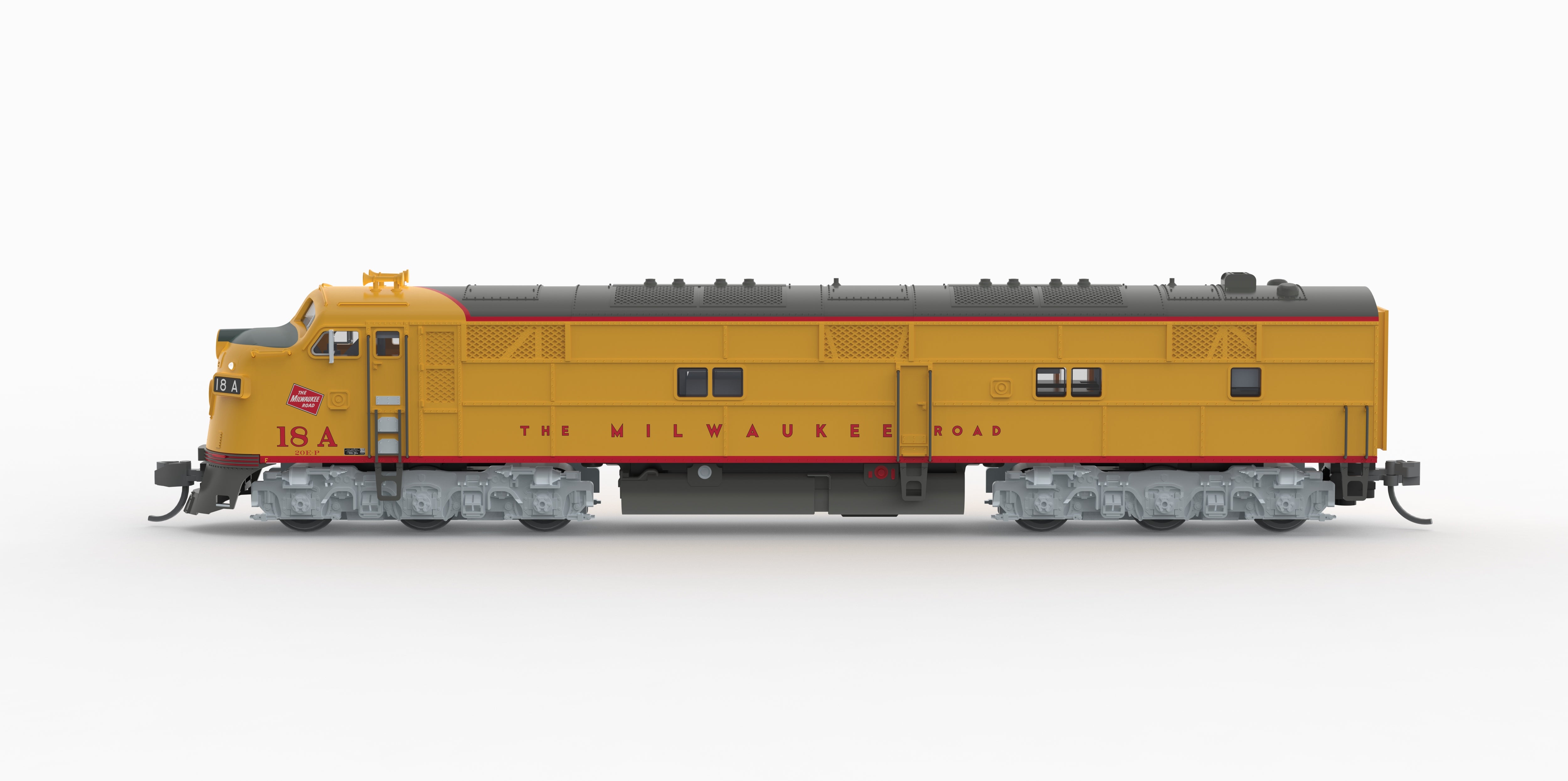 10221 EMD E7A, MILW 18B, Yellow & Gray Streamliner Scheme, Paragon4 Sound/DC/DCC, N