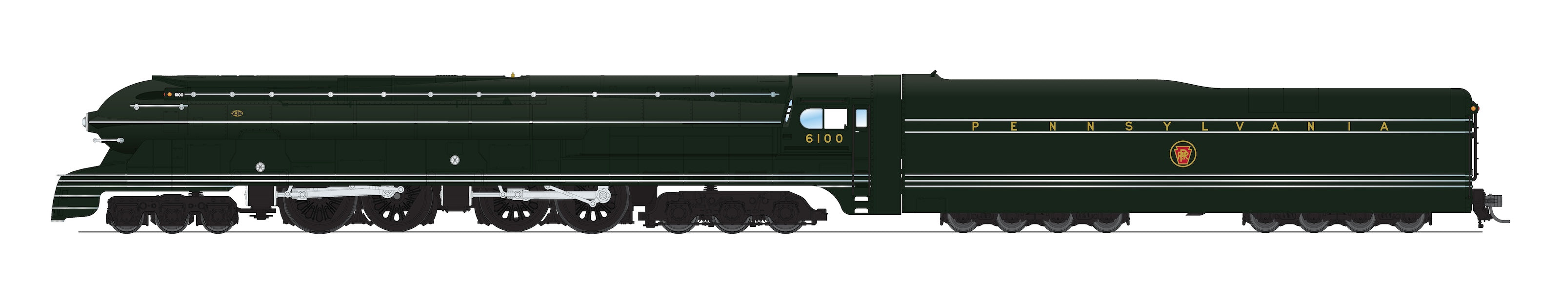 4375 PRR S1 6-4-4-6 Duplex, #6100, Paragon4 Sound/DC/DCC, Smoke, HO