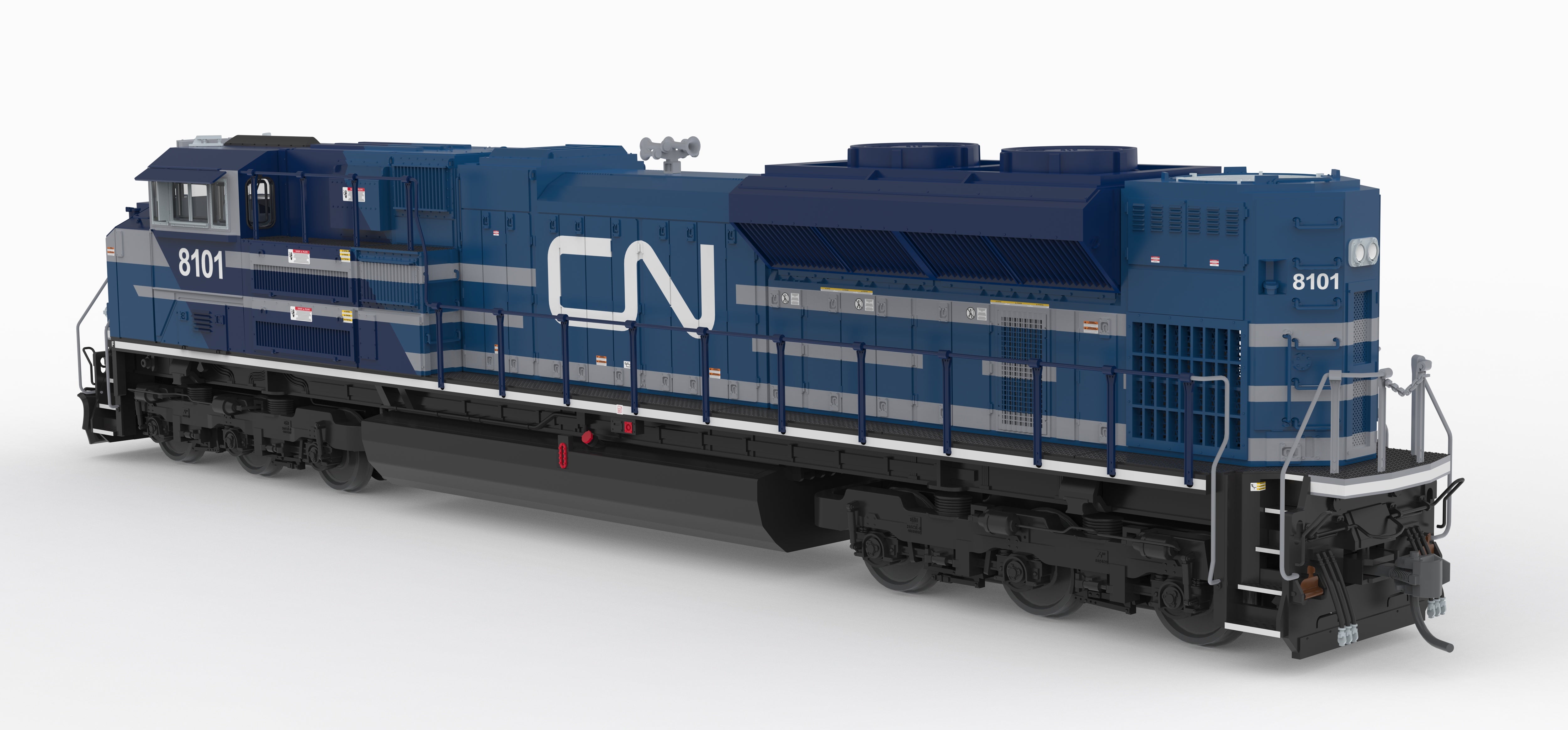 10428 EMD SD70ACe, CN 8102, Blue & White, No-Sound / DCC-Ready, HO