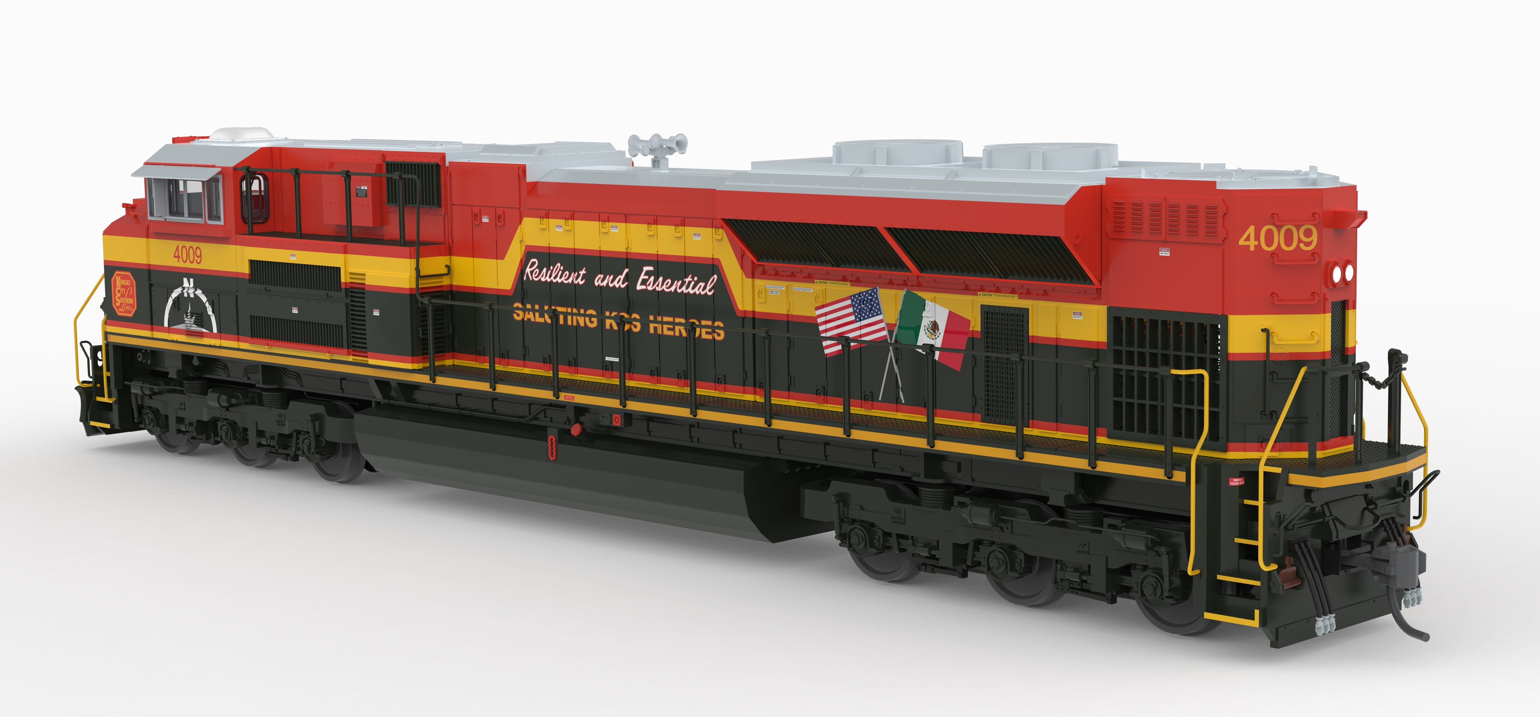 10434 EMD SD70ACe, KCS 4009, "Heroes" Scheme, No-Sound / DCC-Ready, HO