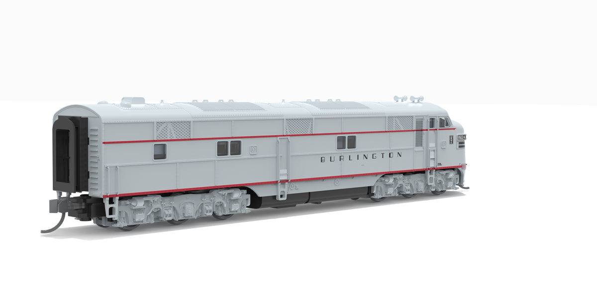10257 EMD E7A, CB&Q 9922B, Stainless w/ Black Stripes, No-Sound / DCC-