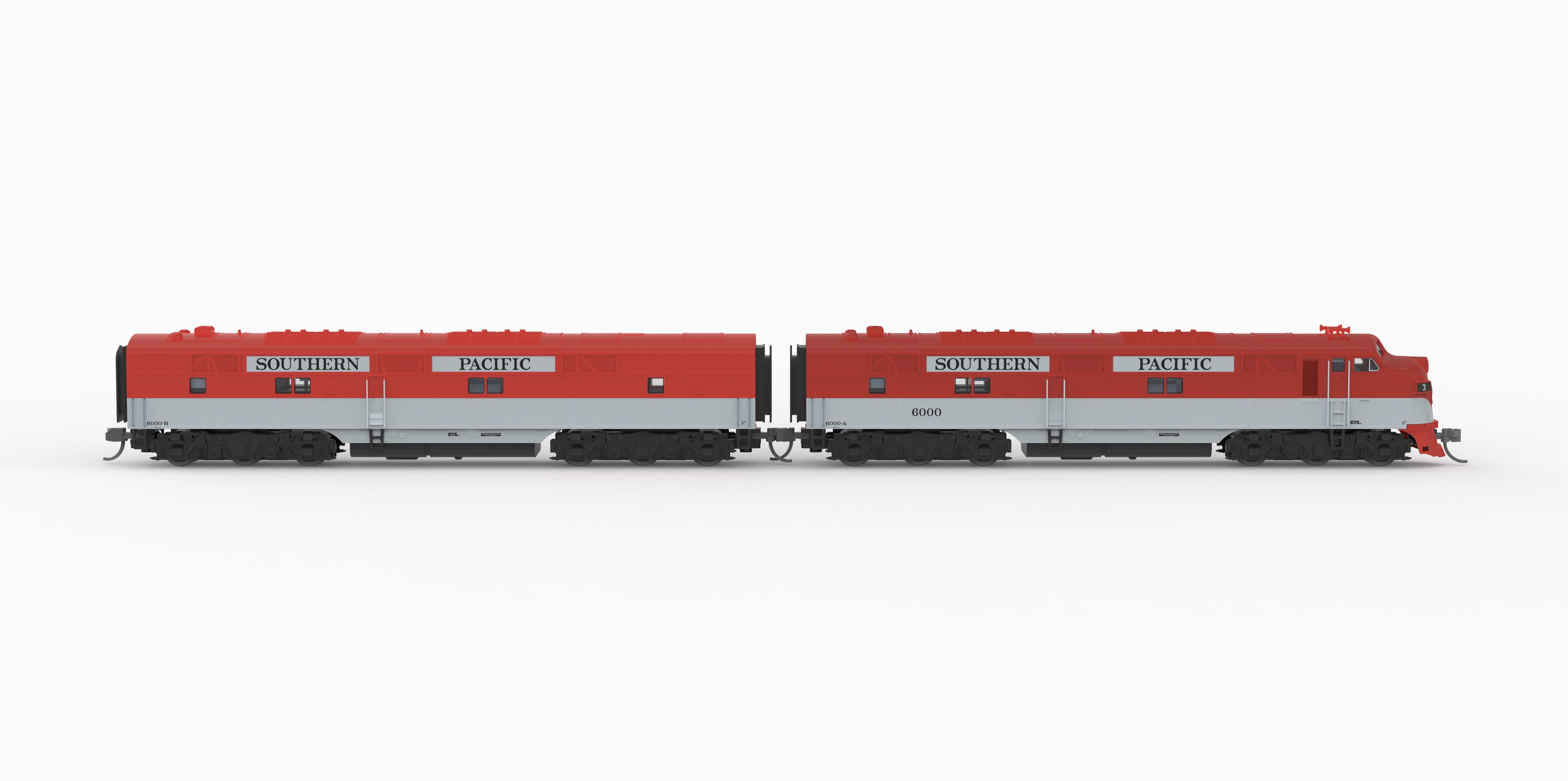 10248 EMD E7 A-B Set, SP 6000A / 6000B, Golden State Scheme, A-unit No-Sound / DCC-Ready, Unpowered B-unit, N (Lowell Smith Exclusive)