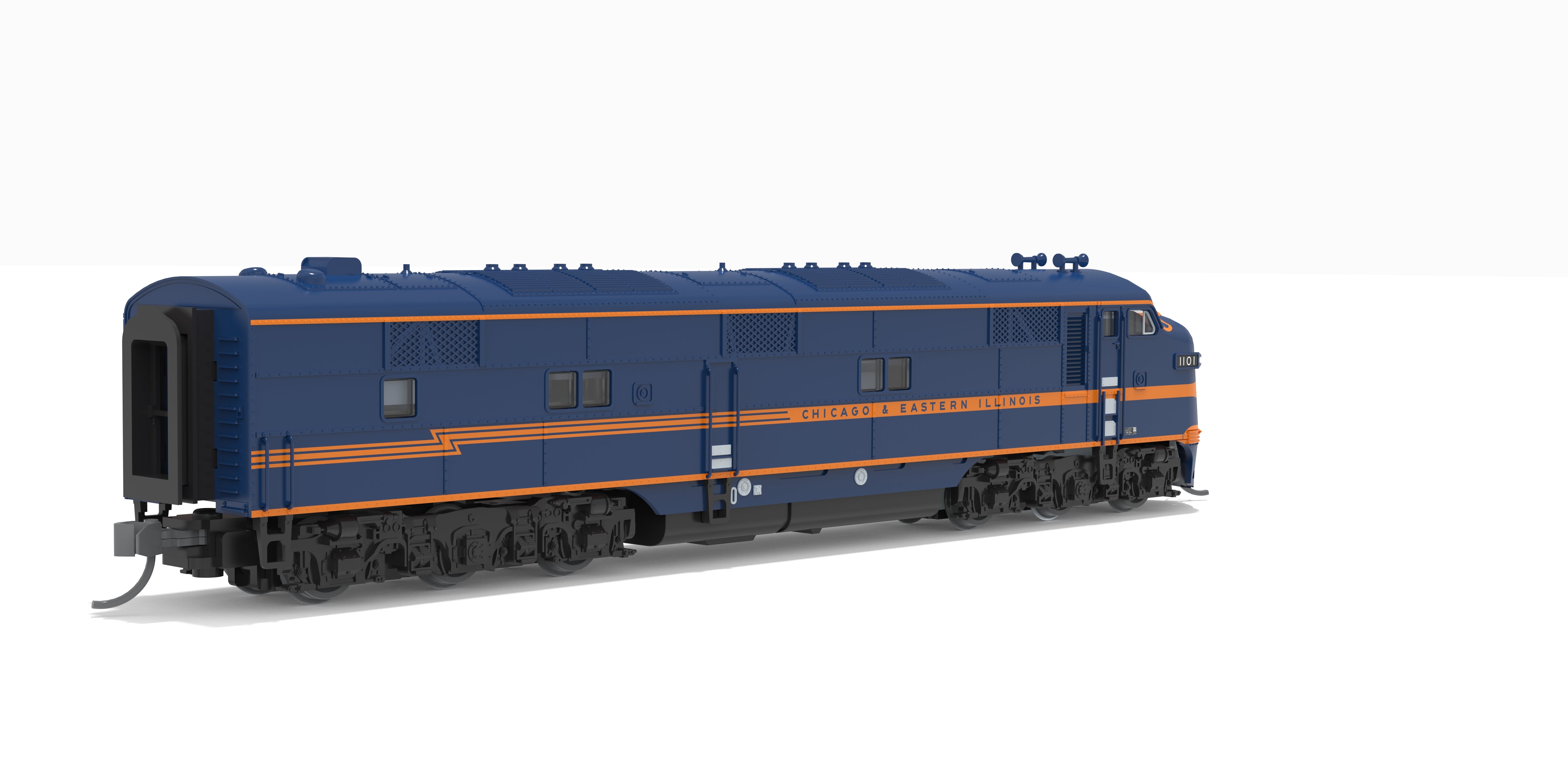 10253 EMD E7A, C&EI 1101, Blue & Orange, No-Sound / DCC-Ready, N (Pioneer Trains Exclusive)