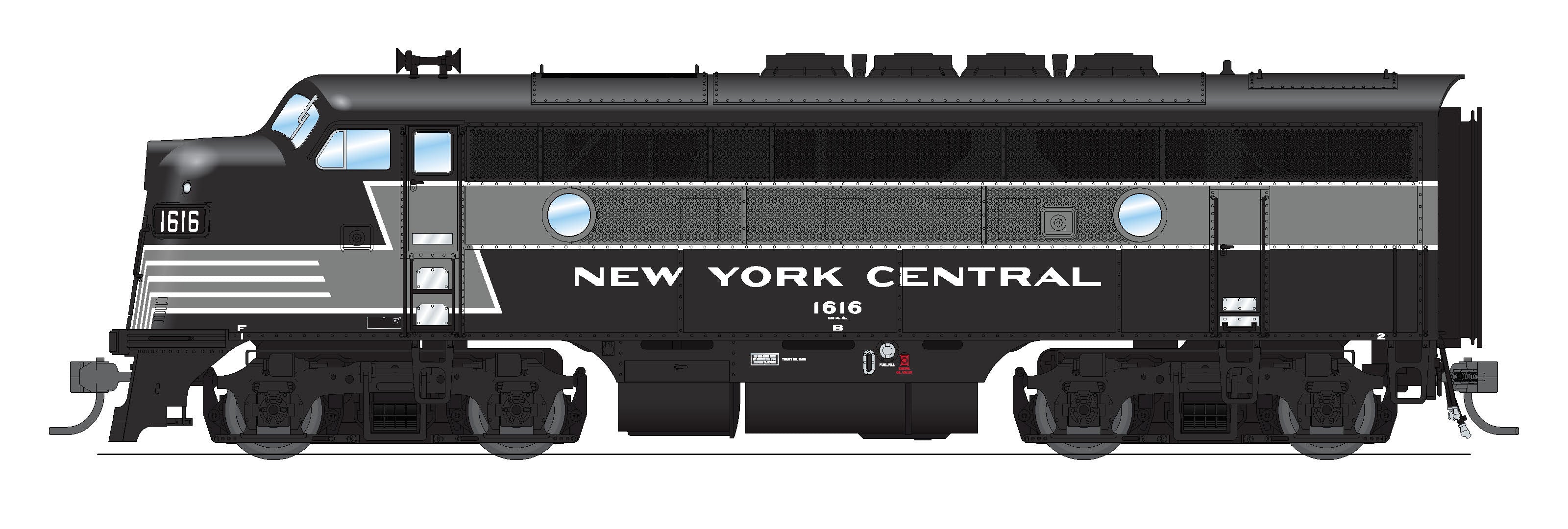 6655 EMD F3 A/B Set, NYC 1616/2406, Full Lightning Stripes, A-unit Paragon4 Sound/DC/DCC, Unpowered B, HO