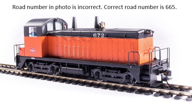 REFURBISHED R6728 EMD NW2, MILW 665, Orange & Black, Paragon4 Sound/DC/DCC, HO