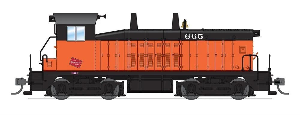 REFURBISHED R6728 EMD NW2, MILW 665, Orange & Black, Paragon4 Sound/DC/DCC, HO
