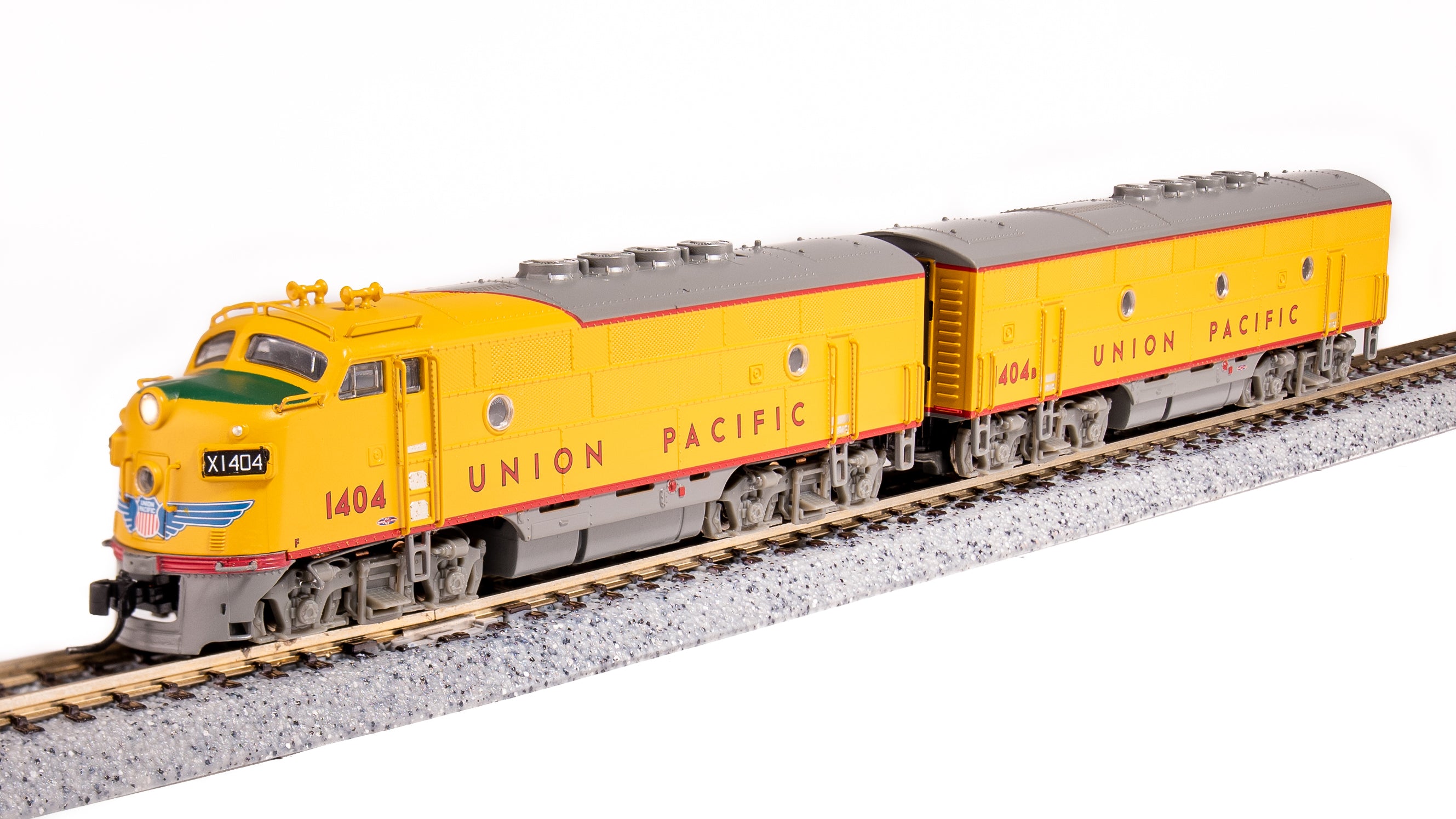 6836 EMD F3 A/B, UP 1404/1404B, Yellow & Gray As-Delivered, A-unit Paragon4 Sound/DC/DCC, Unpowered B-unit, N Default Title