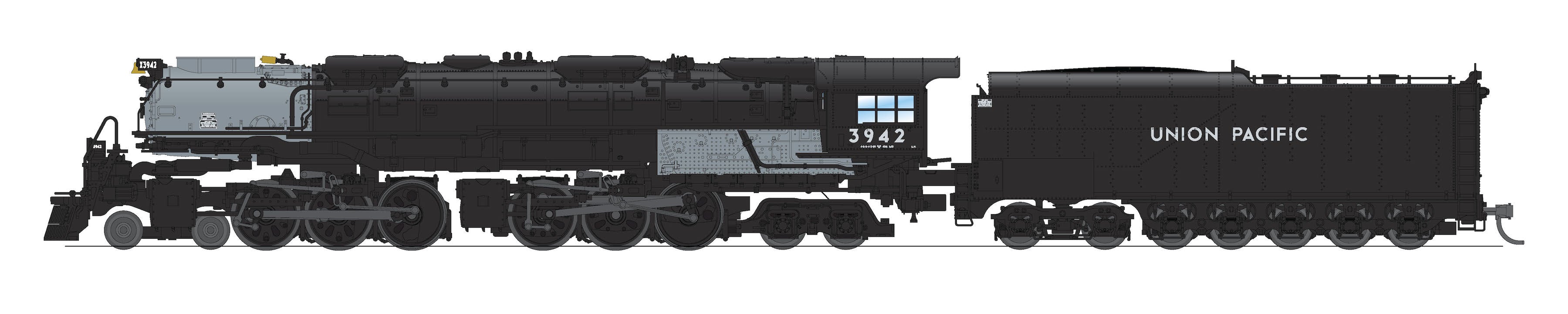 6980 UP Challenger 4-6-6-4, #3942, Black & Graphite, Coal Tender, Paragon4 Sound/DC/DCC, Smoke, N