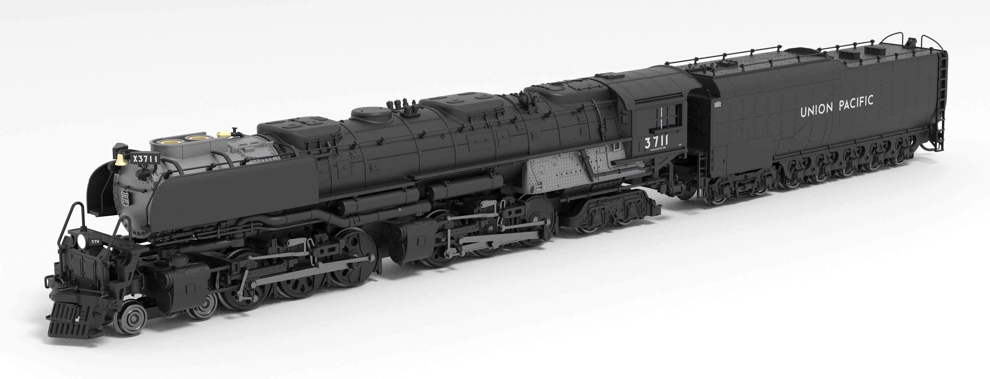 6982 UP Challenger 4-6-6-4, #3711, Black & Graphite, Oil Tender, w/ wi