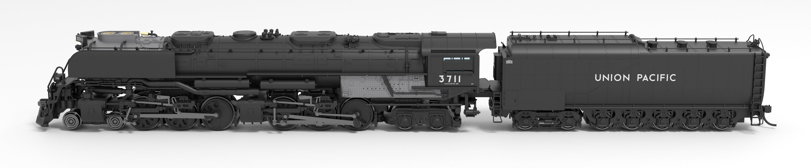 6982 UP Challenger 4-6-6-4, #3711, Black & Graphite, Oil Tender, w/ wind wings, Paragon4 Sound/DC/DCC, Smoke, N