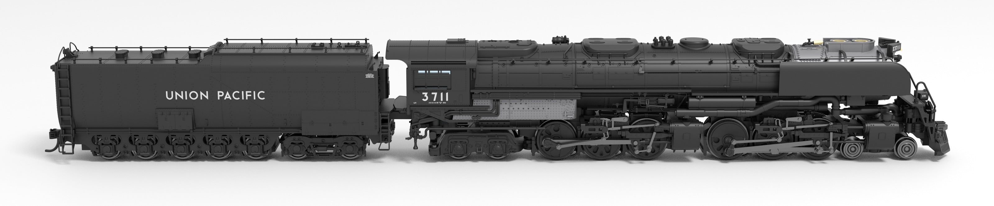 6982 UP Challenger 4-6-6-4, #3711, Black & Graphite, Oil Tender, w/ wind wings, Paragon4 Sound/DC/DCC, Smoke, N