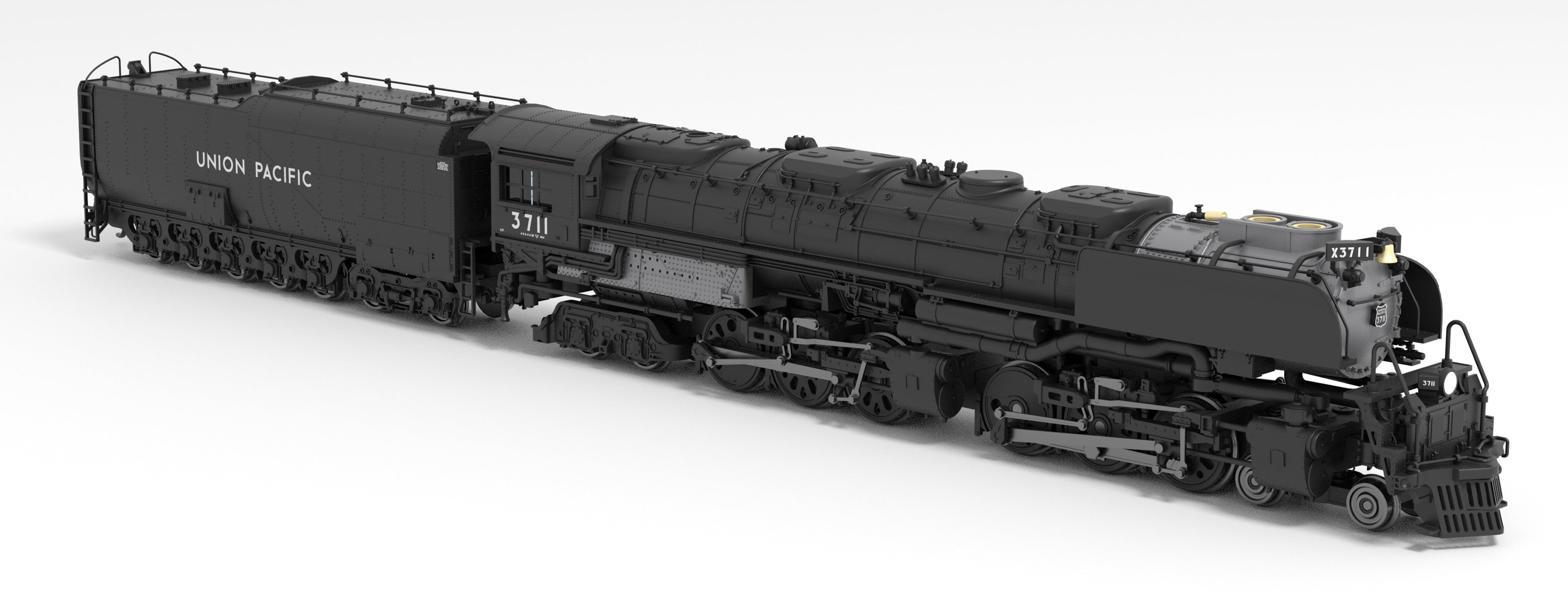 6982 UP Challenger 4-6-6-4, #3711, Black & Graphite, Oil Tender, w/ wind wings, Paragon4 Sound/DC/DCC, Smoke, N