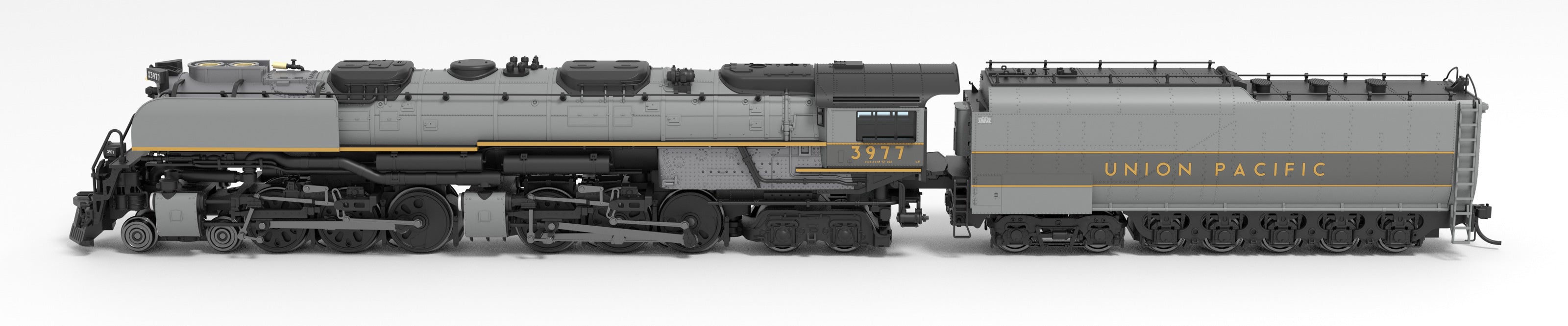 6985 UP Challenger 4-6-6-4, #3977, Museum Version, Two-tone Gray, Oil  Tender, w/ wind wings, Paragon4 Sound/DC/DCC, Smoke, N