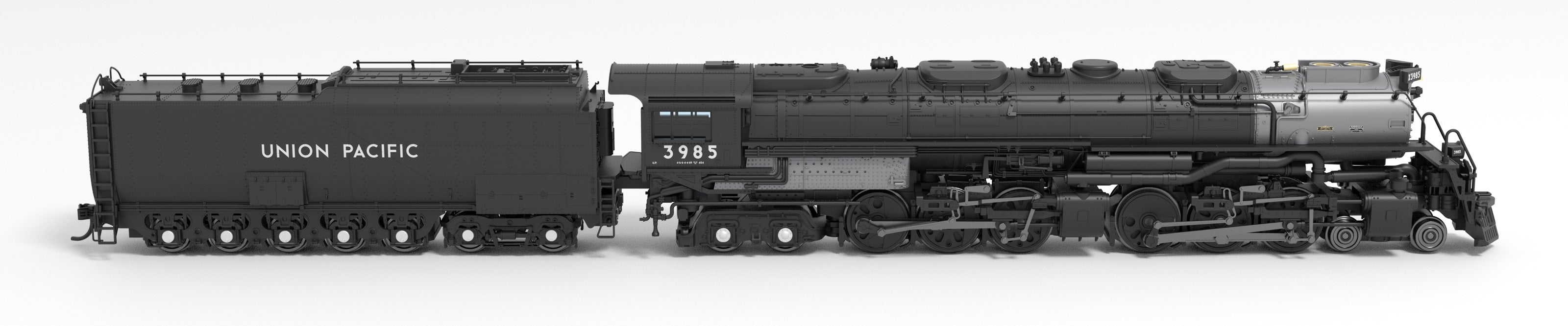 REFURBISHED R6986 UP Challenger 4-6-6-4, #3985 Excursion Locomotive, Oil Tender, Black & Graphite, Paragon4 Sound/DC/DCC, Smoke, N