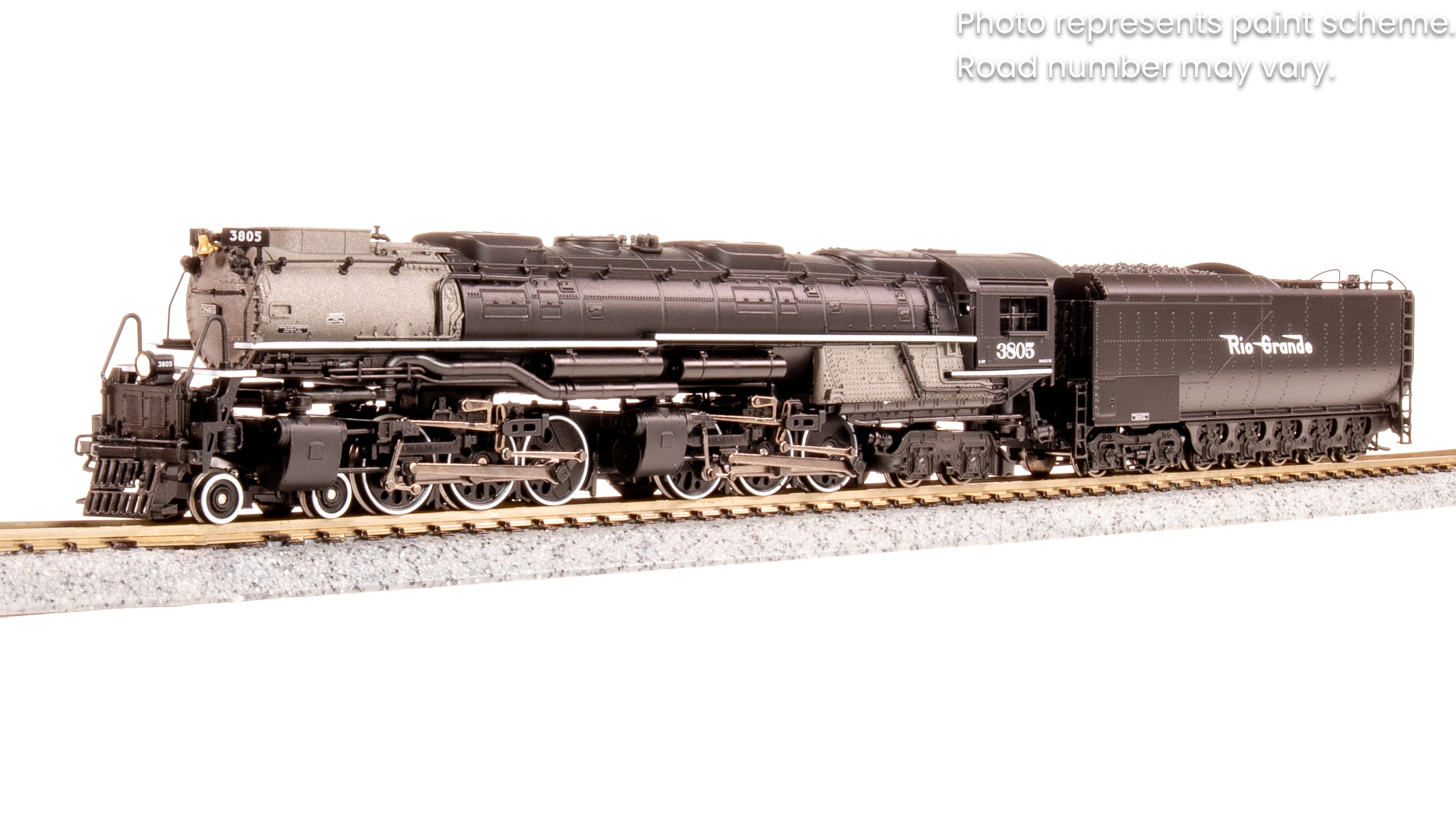 6988 D&RGW Challenger 4-6-6-4, #3805, Black & Graphite, Coal Tender, Paragon4 Sound/DC/DCC, Smoke, N