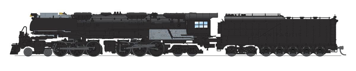 REFURBISHED R8662 UP Challenger 4-6-6-4, Unlettered, Black & Graphite, Oil Tender, w/ Wind Wings, No-Sound / DCC-Ready, N
